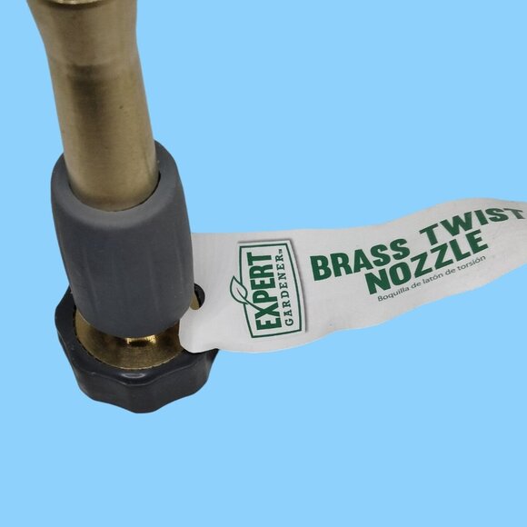 Expert Gardener Brass Twist Nozzle Water Sprayer 4 inch Adjustabl Metal Tip - Picture 5 of 5